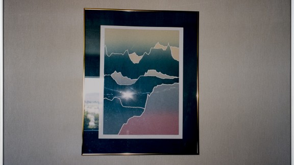 Landscape with Mountains, 2003 Chromogenic print,glass, metal frame, 50,5 x 70,5 cm